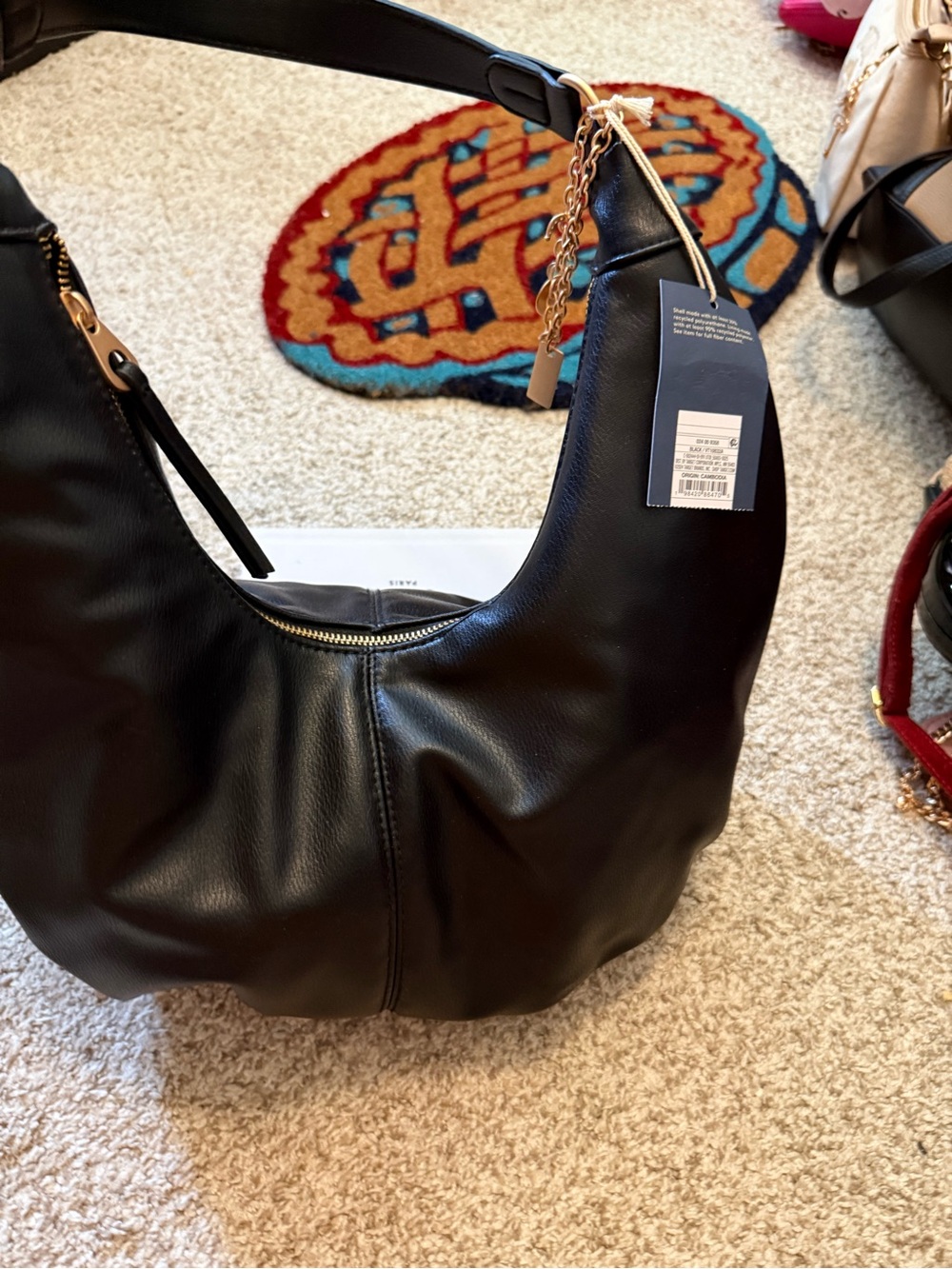 NWT universal thread Classic Black Hobo Shoulder Bag - Unbranded